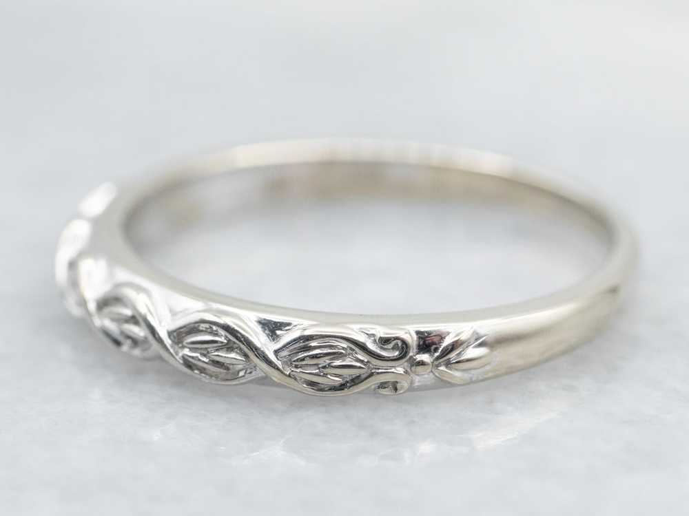 Twisting White Gold Band - image 2