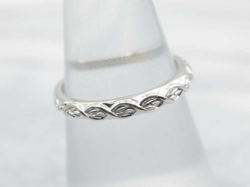 Twisting White Gold Band - image 3