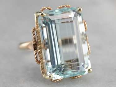 Powerful Powder Blue Statement, Aquamarine Cockta… - image 1