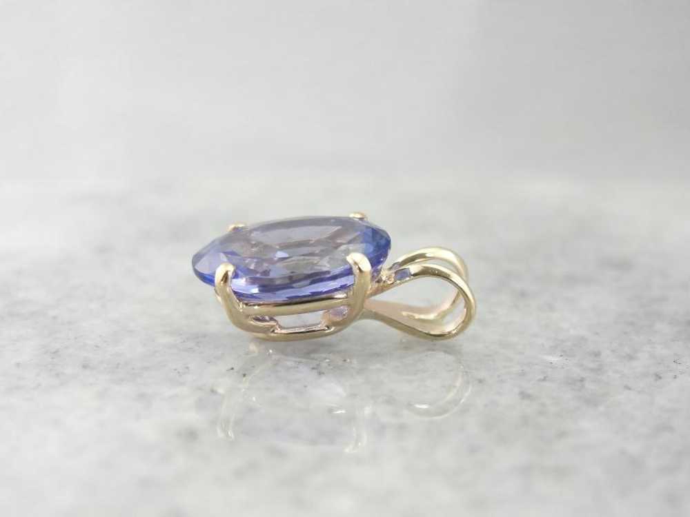 Bold and Beautiful Tanzanite Pendant with Shades … - image 3