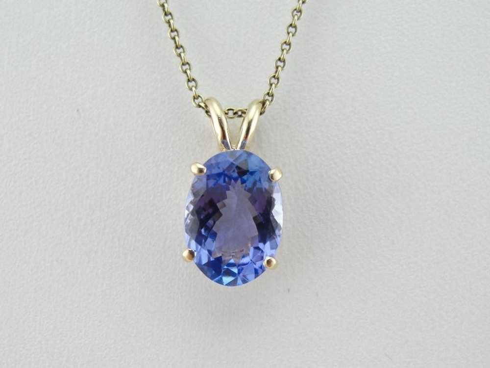 Bold and Beautiful Tanzanite Pendant with Shades … - image 5