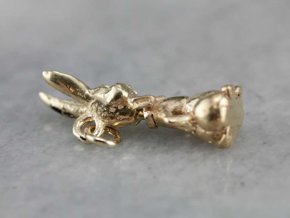 Vintage Enameled Rabbit Charm - image 3