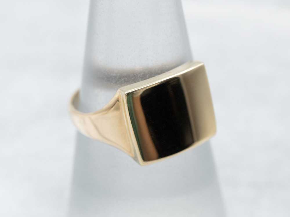 Rectangle Top Signet Ring - image 3