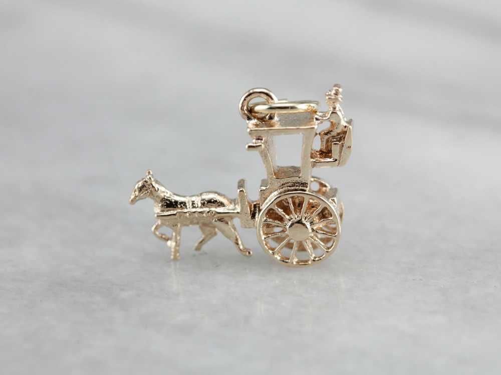 Horse Drawn Carriage Charm - image 2