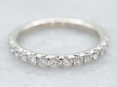 Classic White Gold Diamond Encrusted Band - image 1