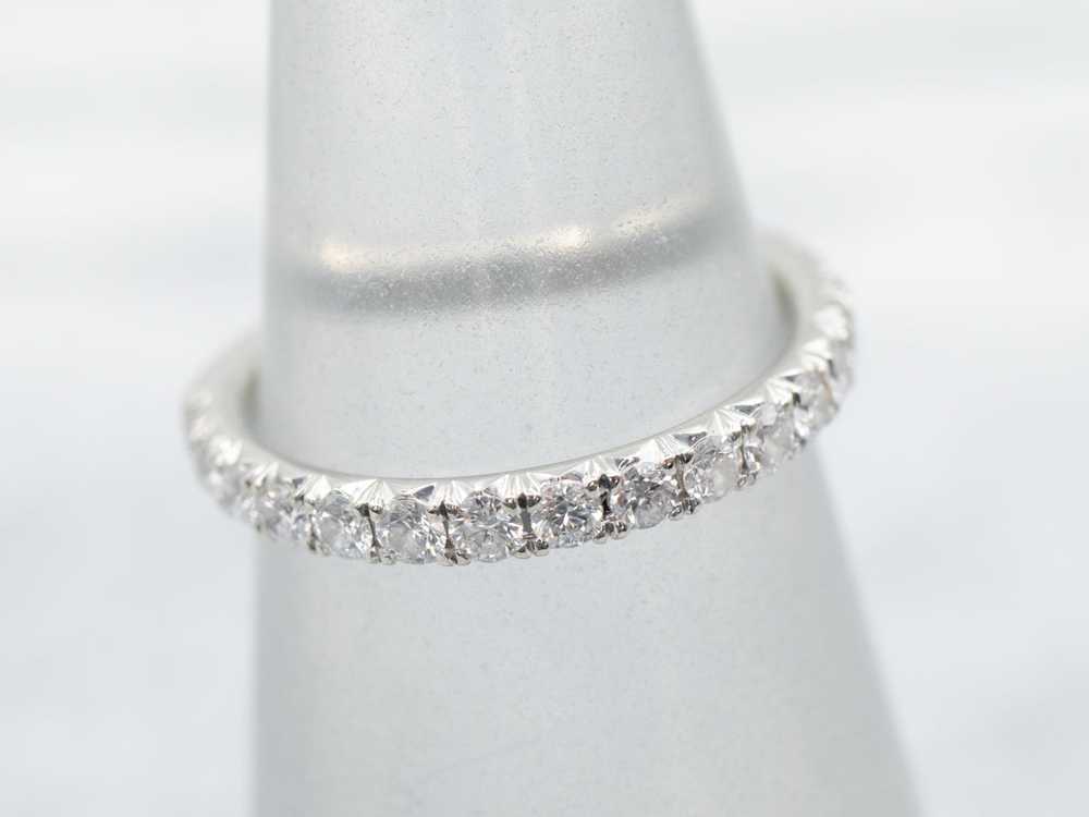 Classic White Gold Diamond Encrusted Band - image 3