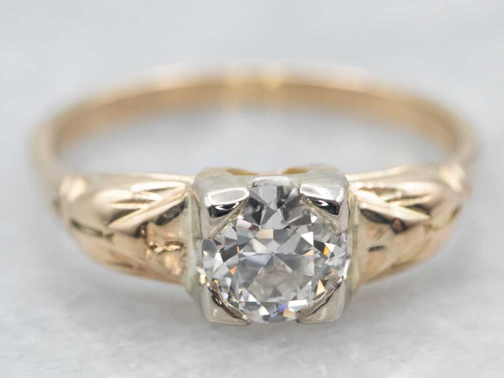 Antique 1930's Diamond Engagement Ring - image 1