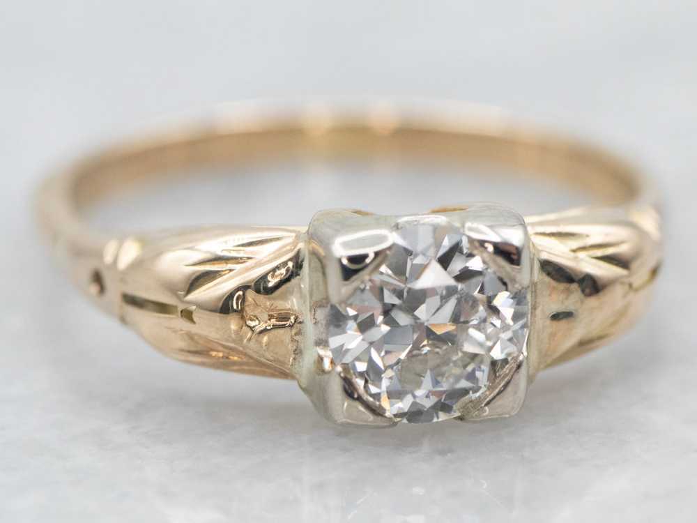 Antique 1930's Diamond Engagement Ring - image 2