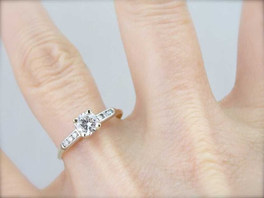 Vintage Retro Diamond Engagement Ring - image 5