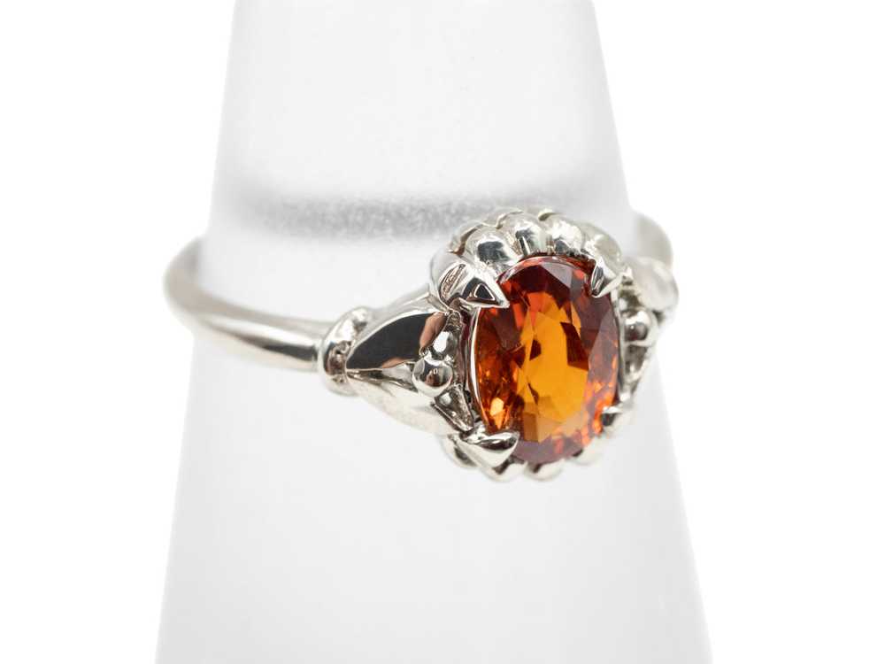 The Abigail Hessonite Garnet Solitaire Ring - image 3