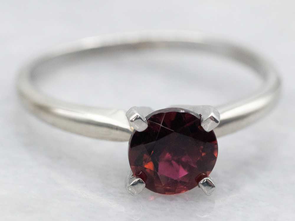 Blackberry Tourmaline Solitaire Ring - image 2