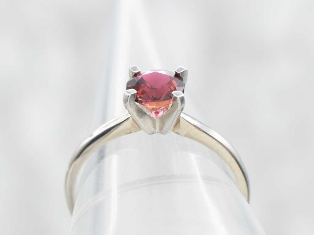 Blackberry Tourmaline Solitaire Ring - image 3