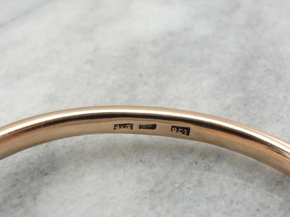 Rose Gold English Bangle Bracelet - image 3