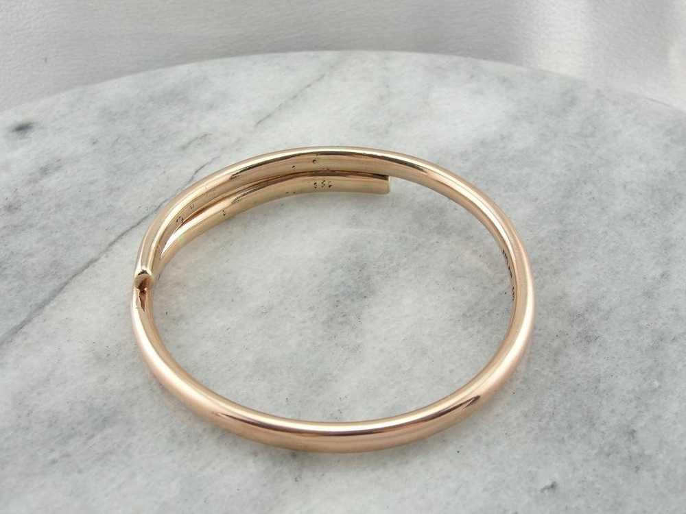 Rose Gold English Bangle Bracelet - image 4