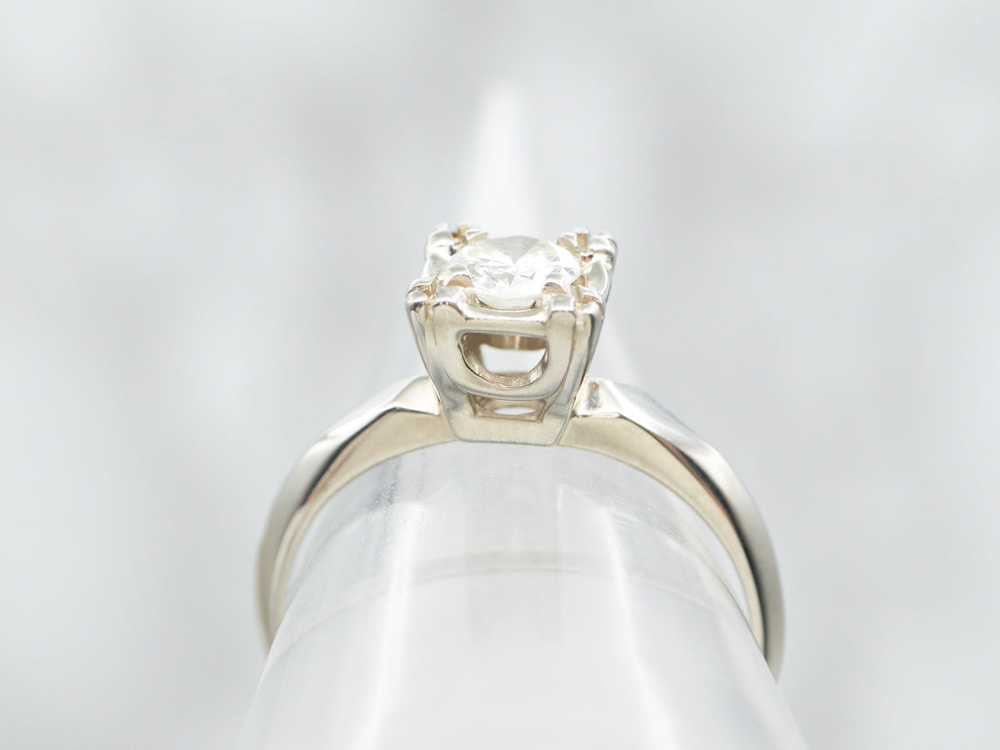 Vintage Diamond Solitaire Engagement Ring - image 3