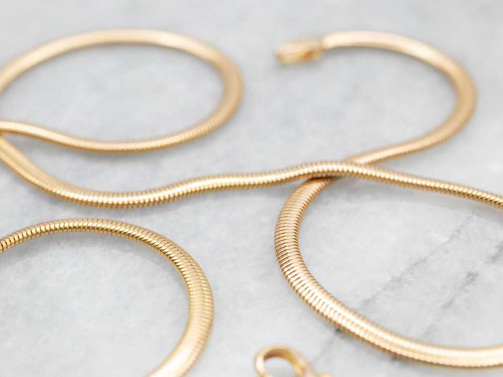 Italian Gold Snake Chain with Lobster Clasp - image 3