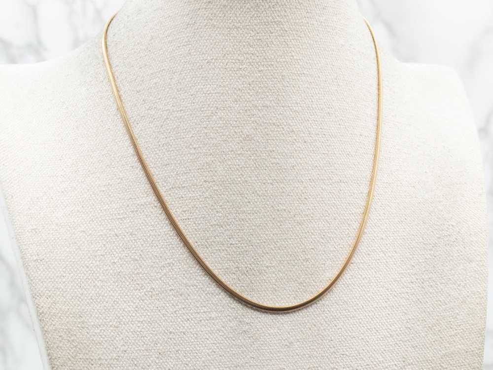 Italian Gold Snake Chain with Lobster Clasp - image 4