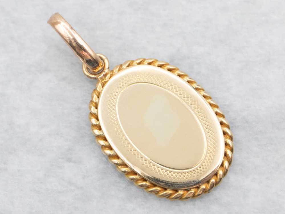 Upcycled 18-Karat Gold Cufflink Pendant - image 1