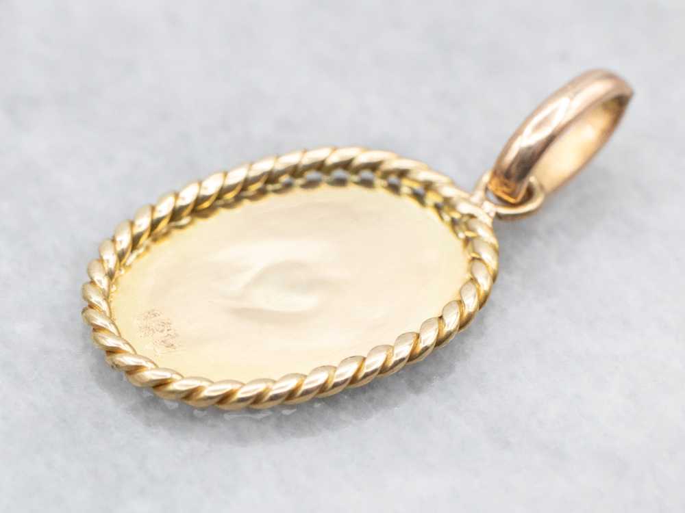 Upcycled 18-Karat Gold Cufflink Pendant - image 2