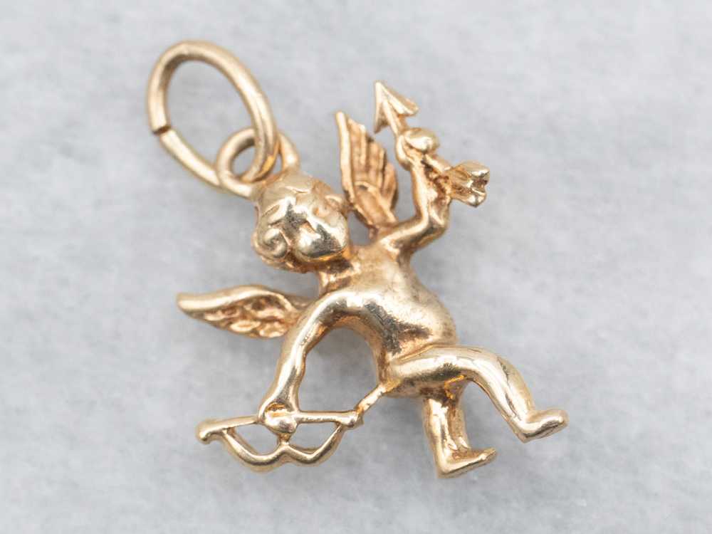 Yellow Gold Cherub Charm - image 1