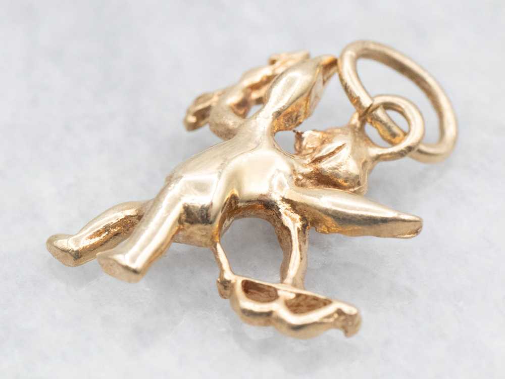 Yellow Gold Cherub Charm - image 2