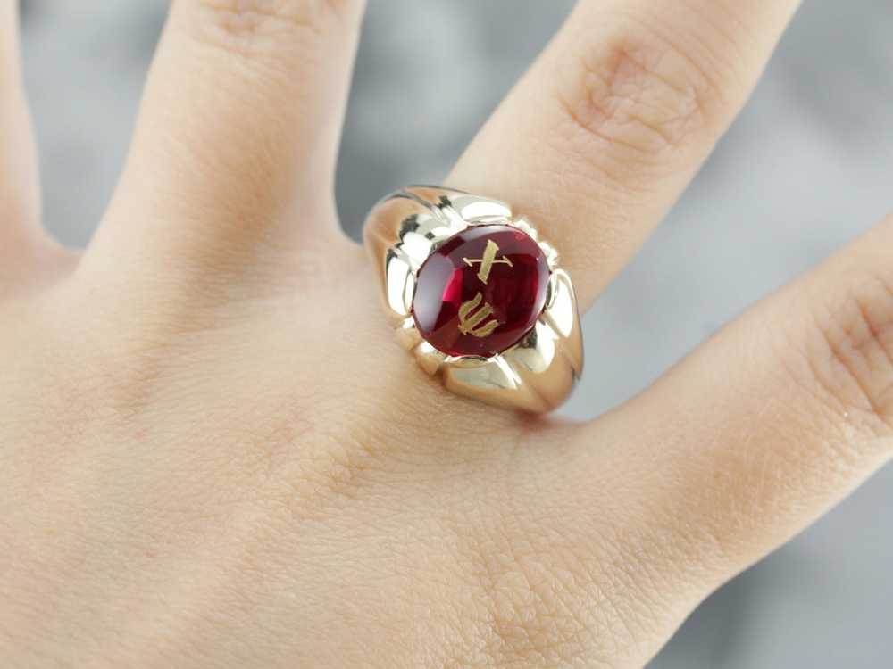Retro Chi Psi Fraternity Ring - image 4