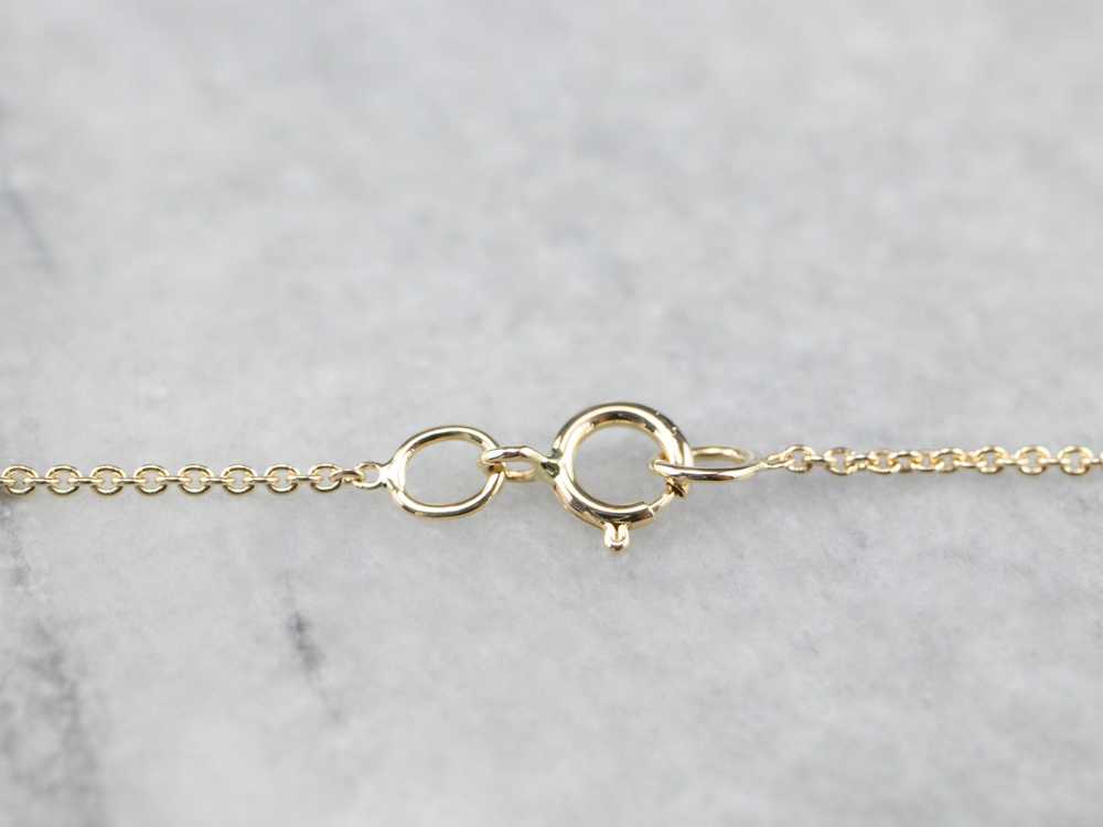 Sleek Yellow Gold Diamond Bar Necklace - image 3