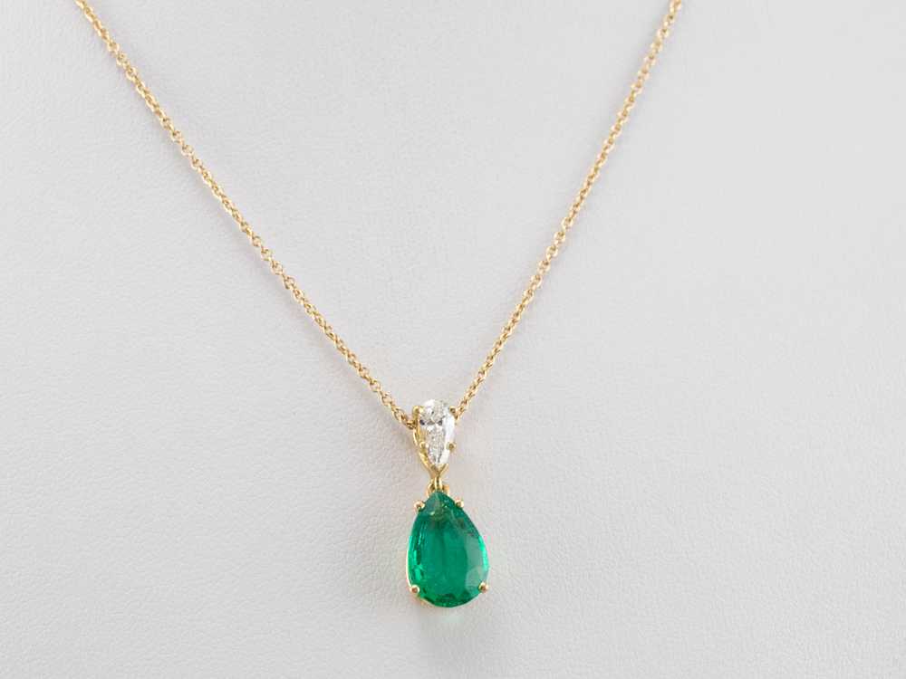 Gorgeous Emerald and Diamond Necklace - image 8