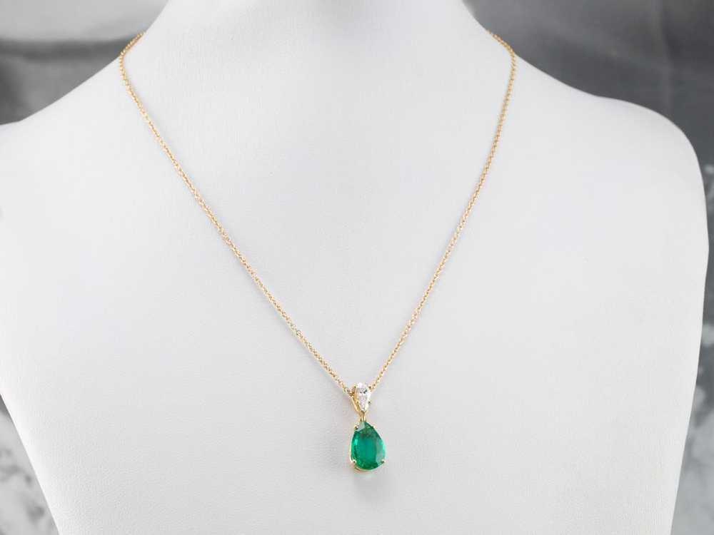 Gorgeous Emerald and Diamond Necklace - image 9