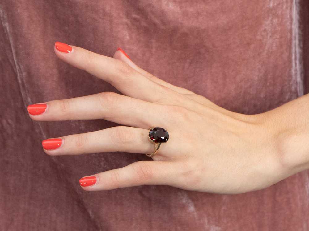 Pyrope Garnet Gold Statement Ring - image 10