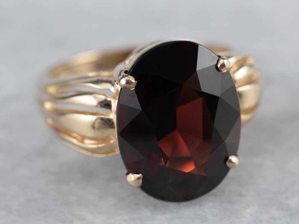 Pyrope Garnet Gold Statement Ring - image 2