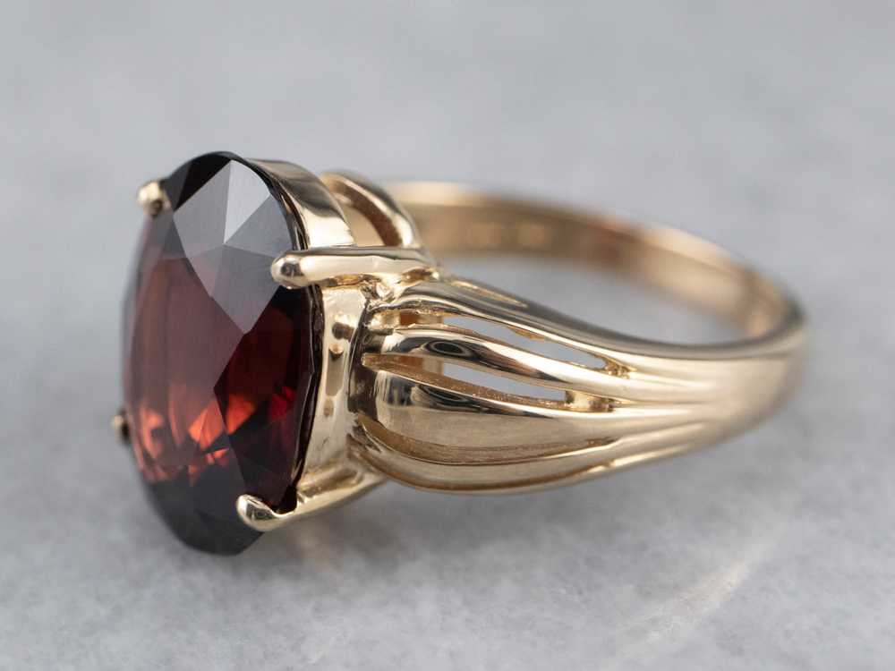 Pyrope Garnet Gold Statement Ring - image 4