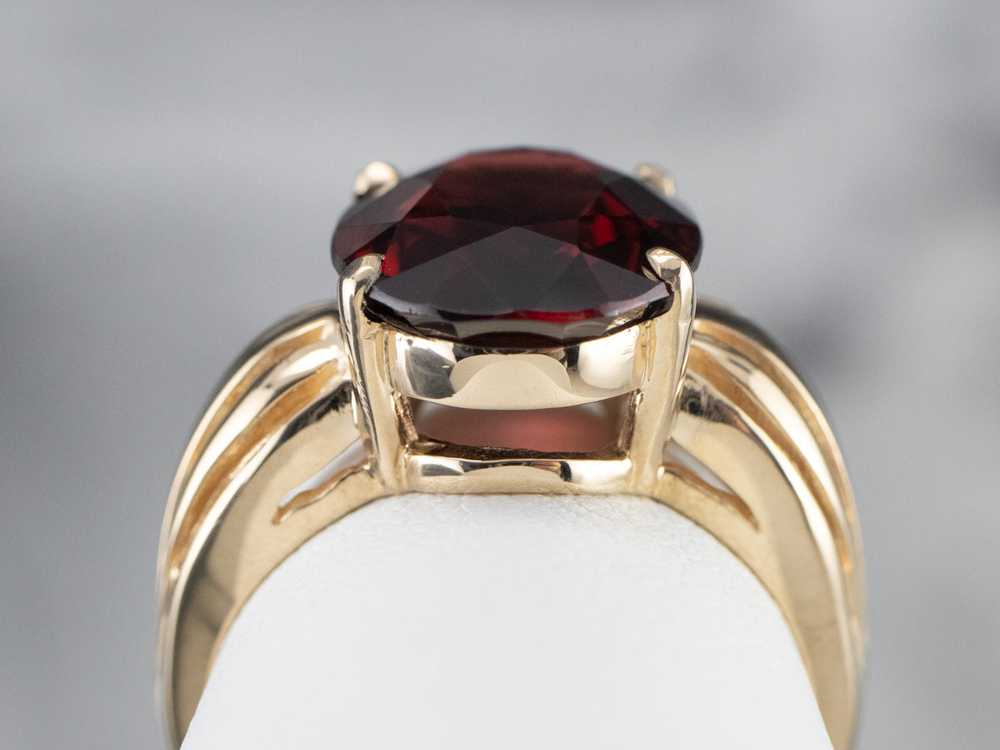 Pyrope Garnet Gold Statement Ring - image 8