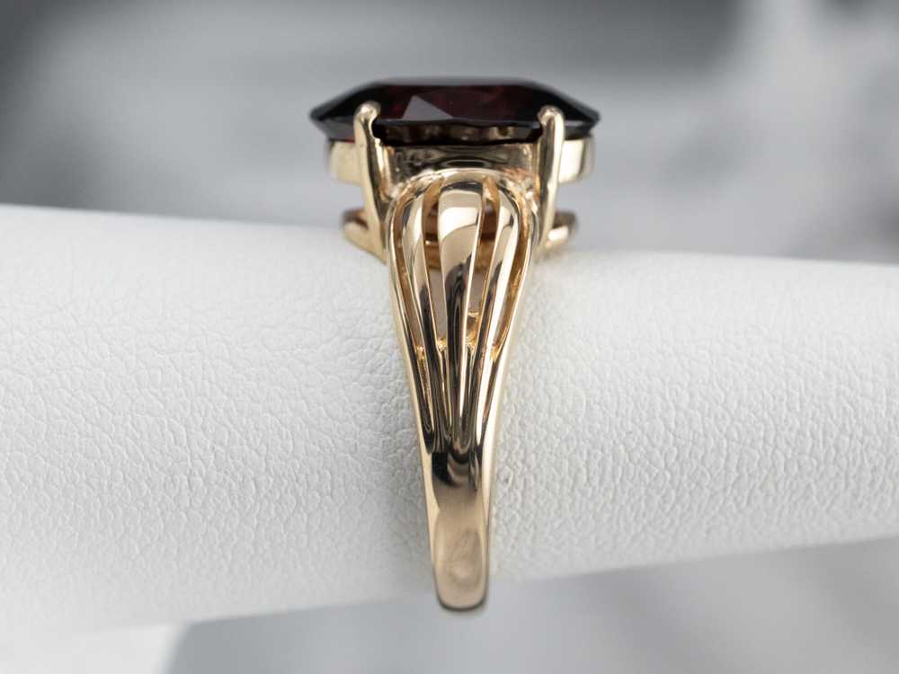 Pyrope Garnet Gold Statement Ring - image 9