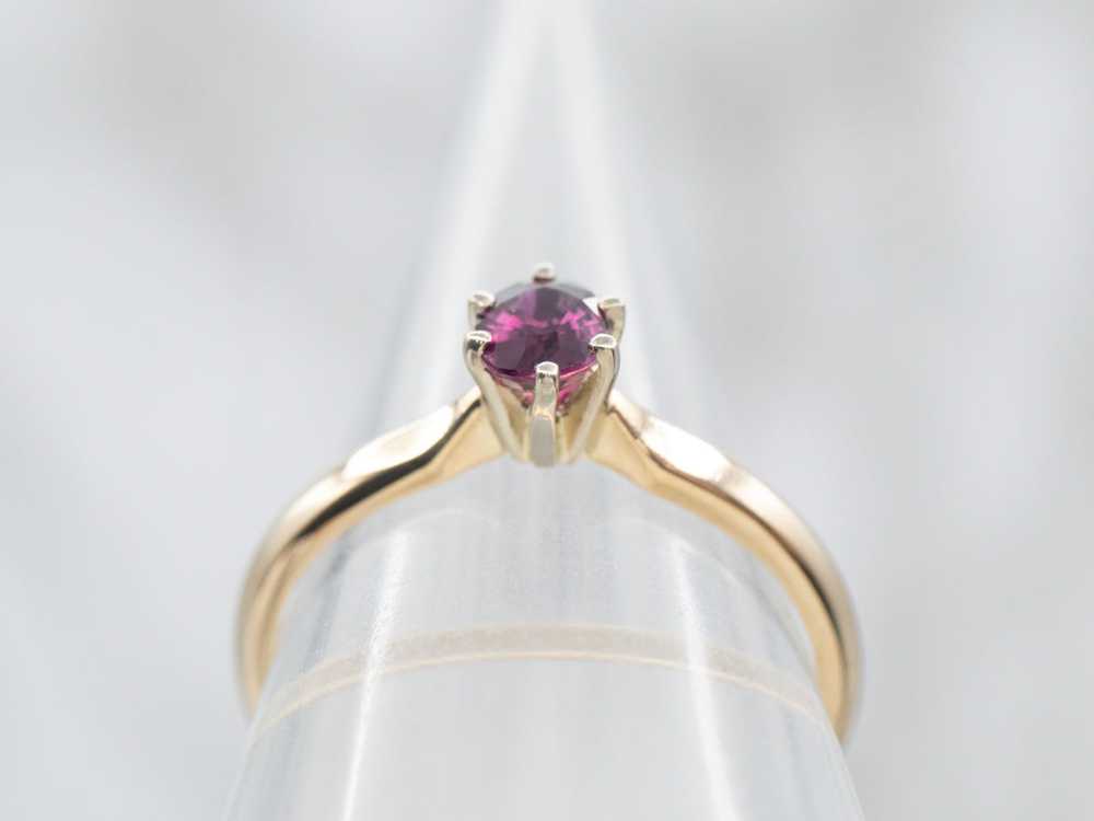 Vintage Ruby Solitaire Engagement Ring - image 3