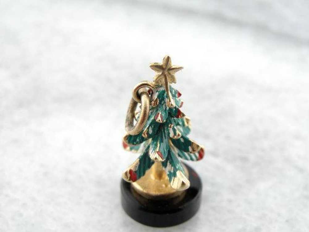 Three Dimensional Christmas Tree Charm with Fine … - image 2