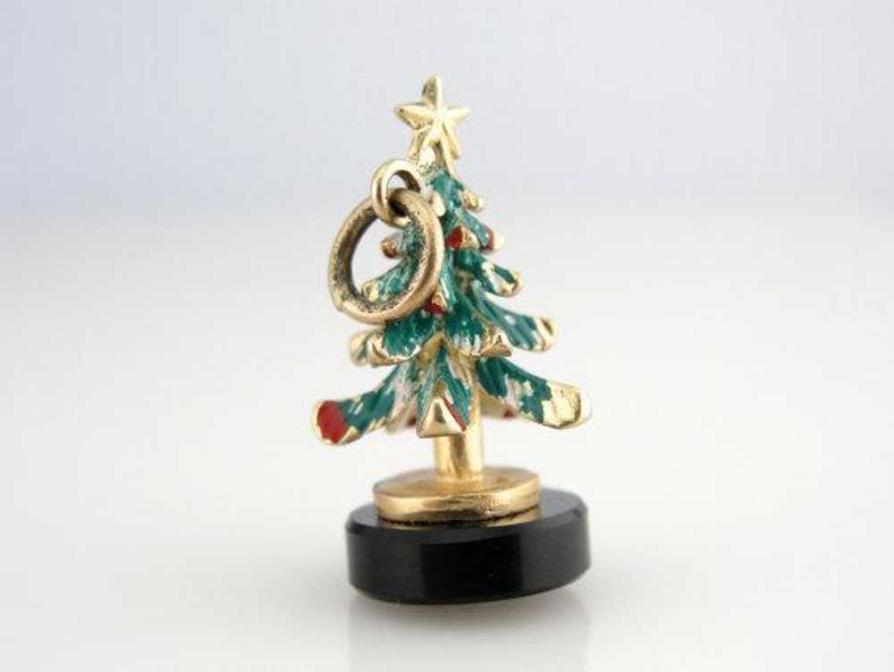 Three Dimensional Christmas Tree Charm with Fine … - image 4