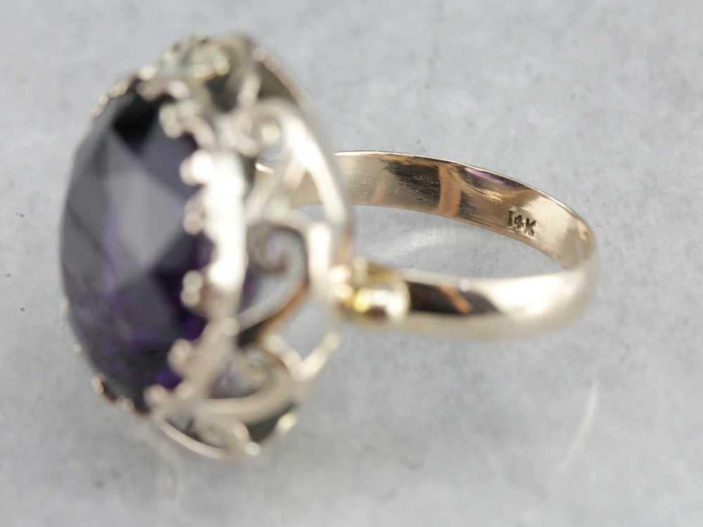 Vintage Amethyst Cocktail Ring - image 3