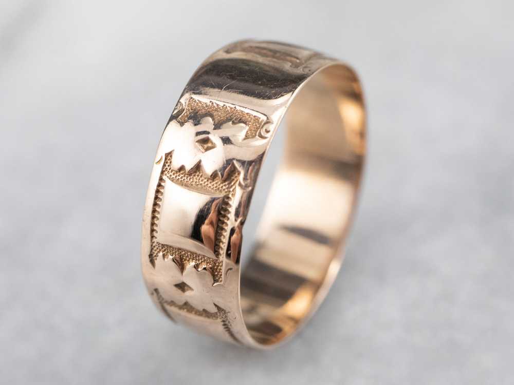 Victorian Rose Gold Cigar Band - image 2