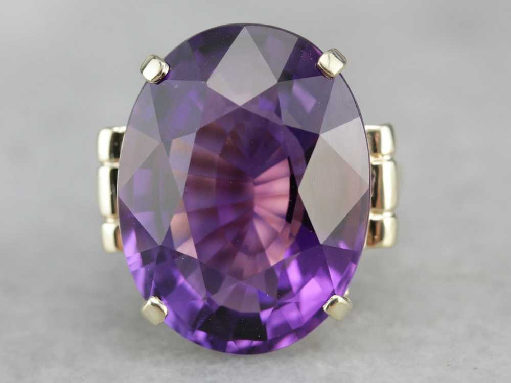 Vintage Amethyst Cocktail Ring - image 1