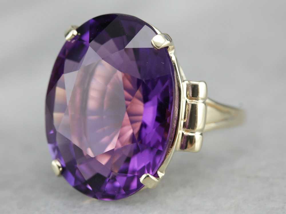 Vintage Amethyst Cocktail Ring - image 2