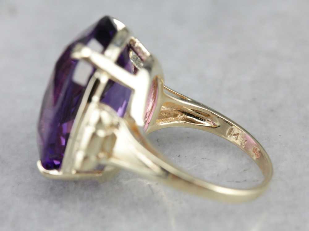 Vintage Amethyst Cocktail Ring - image 3