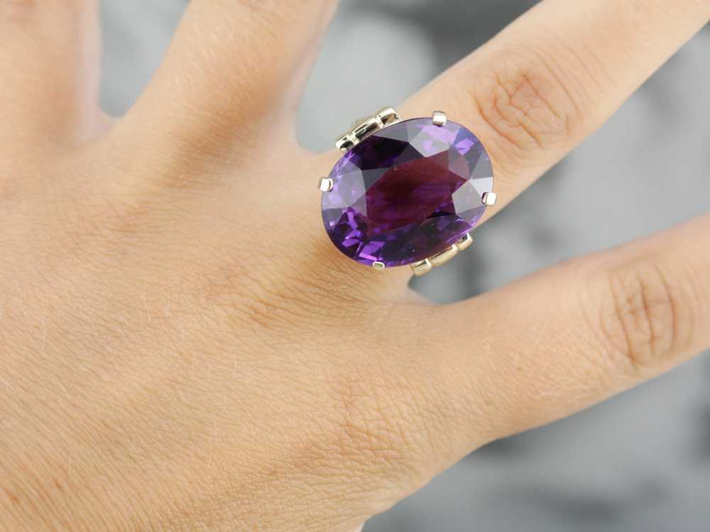 Vintage Amethyst Cocktail Ring - image 4