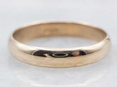 Yellow Gold Plain Wedding Band