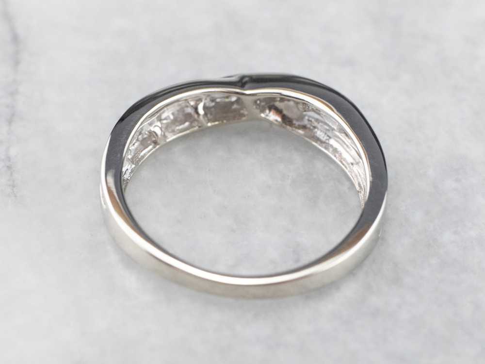 Twisting Diamond White Gold Band - image 5