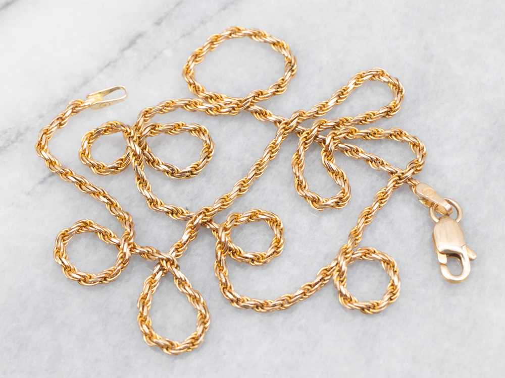 Italian Gold Rope Twist Chain - image 1