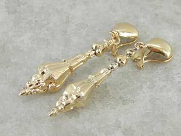 Victorian Reproduction Drop Earrings of Large Size - image 1