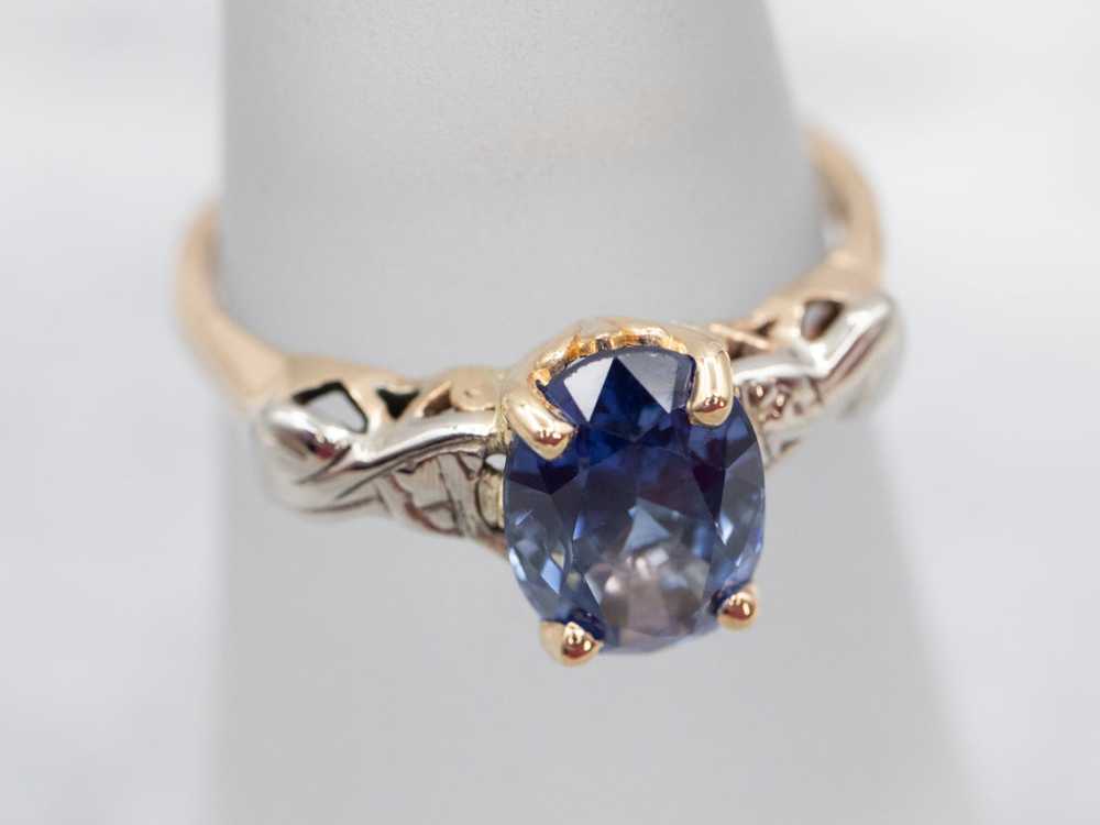 Sparkling Sapphire Engagement Ring - image 3