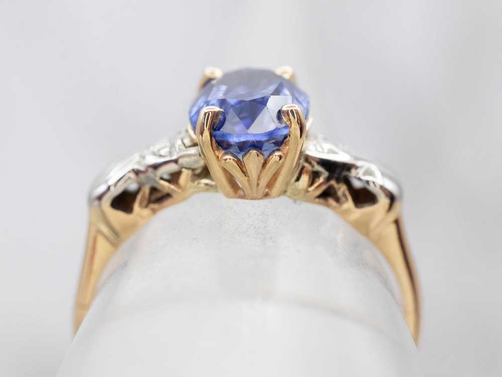 Sparkling Sapphire Engagement Ring - image 4