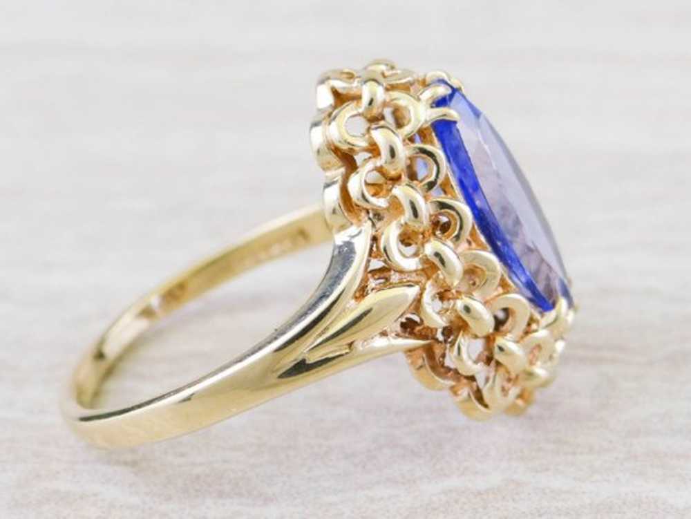 Marquise Cut Tanzanite Ladies Cocktail Ring - image 2